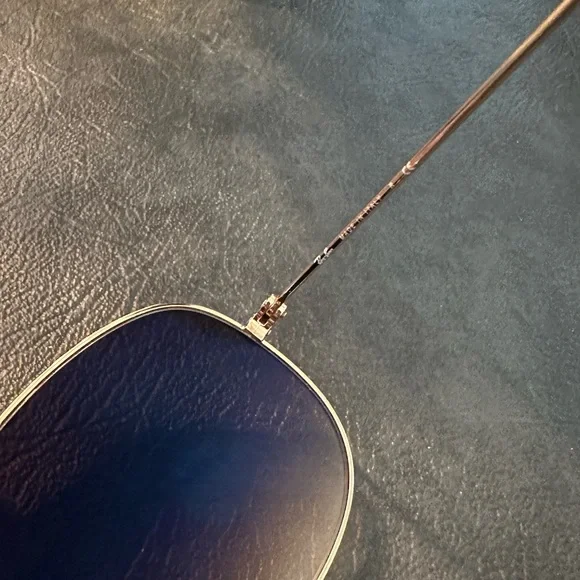 RayBan Aviator Gradient gray/Brown cockpit style Gold Frame 59/14 size - Picture 3 of 5